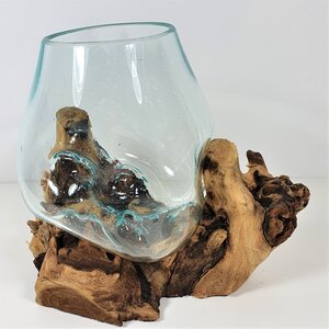 Molten Glass on wood