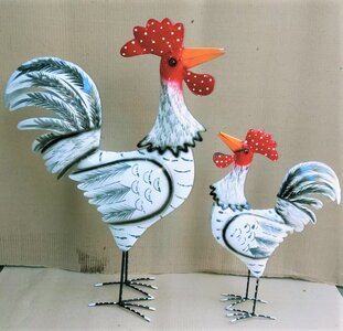 Metalen Haan wit-rood