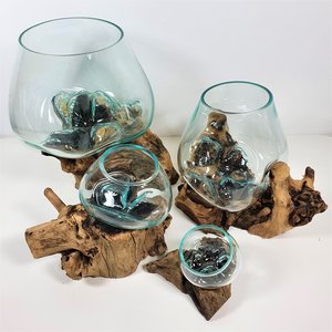 Molten Glass on wood